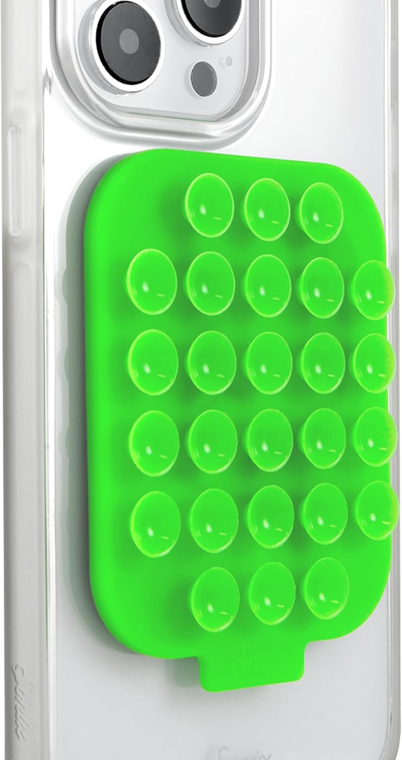 Sonix | Magnetic Silicone Suction Cup Phone Mount for iPhone | Compatible with MagSafe | Bright Fluorescent Green | Neon Green