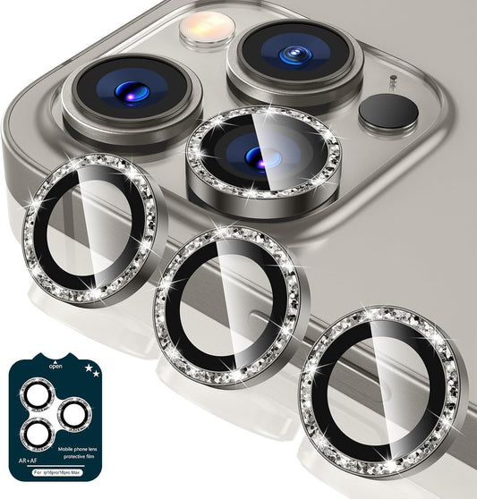 Tensea Camera Lens Protector Compatible for iPhone 16 Pro Max/16 Pro/14 Pro Max/14 Pro, Metal Aluminum Alloy Tempered Glass Cover Camera Screen Protector Accessories, Case Friendly
