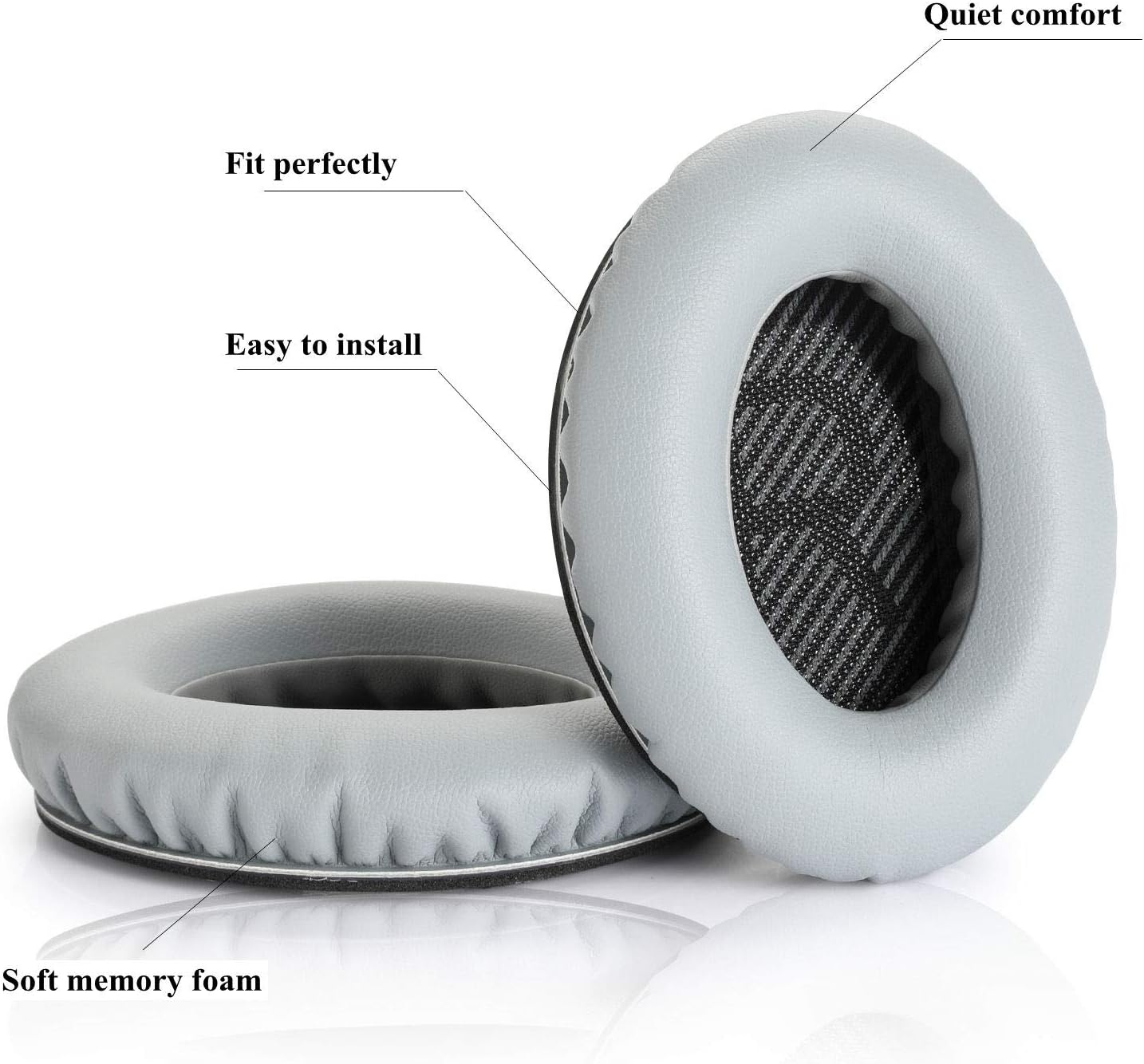 Headphones Replacement Ear Pads,for Bose Quietcomfort QC15 QC25 QC35 35 ii (Grey)