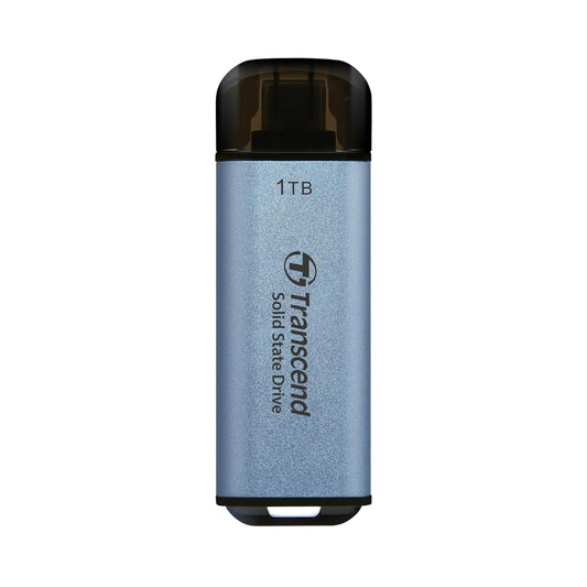 Transcend 1TB External SSD, USB 3.2 Gen2, Up to 1,050MB/s, Portable SSD with Type C, for Steam Deck, ROG Ally, MSI Claw, Windows & Mac, iPhone, iPad, Android, PS5, Xbox, Smart TV, Sky Blue