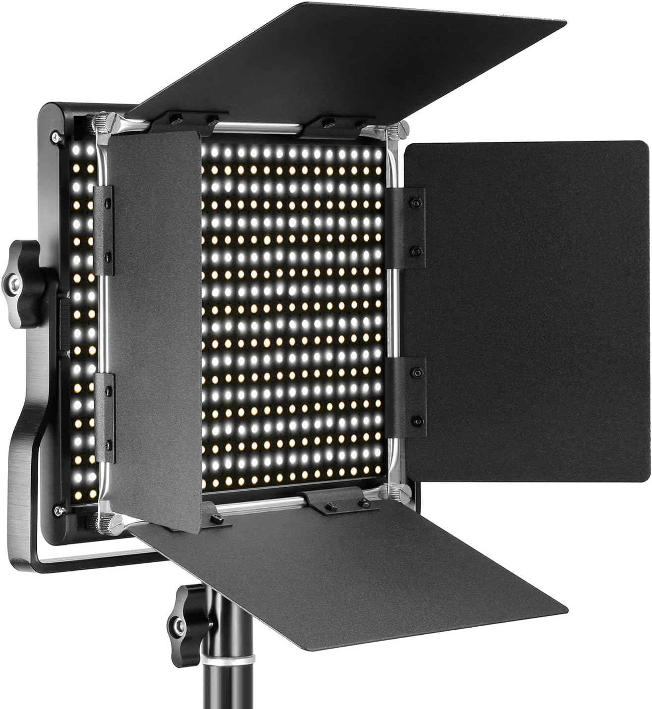 Neewer Professional Metal Bi-Color LED Video Light for Studio, YouTube, Product Photography, Video Shooting, Durable Metal Frame, Dimmable 660 Beads, with U Bracket and Barndoor, 3200-5600K, CRI 96+