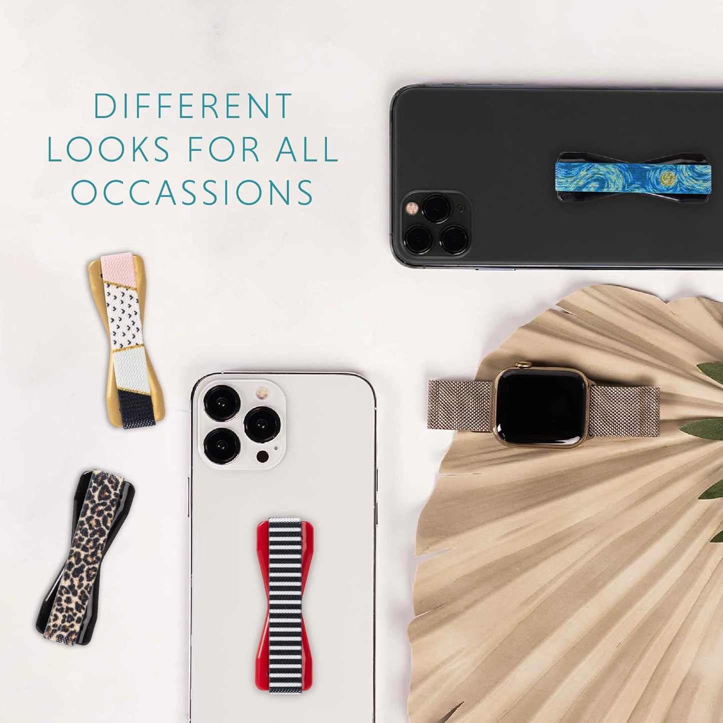 LOVEHANDLE Universal Phone Grip for Smartphones & Mini Tablets - Phone Holder for Hand - Wireless Charging Compatible - Made in The USA - MOD