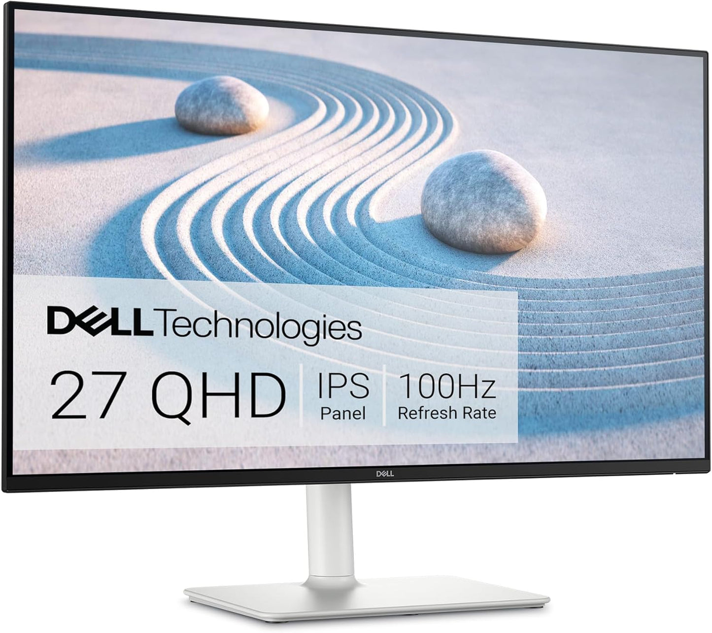 Dell S2725DS Monitor - 27 Inch, QHD (2560x1440) Display, 100Hz refresh rate, 1500:1 contrast ratio, TÜV Rheinland Eye comfort 4 Star, Integrated 2x5W speaker, Height/Tilt/Swivel/Pivot- Ash White color