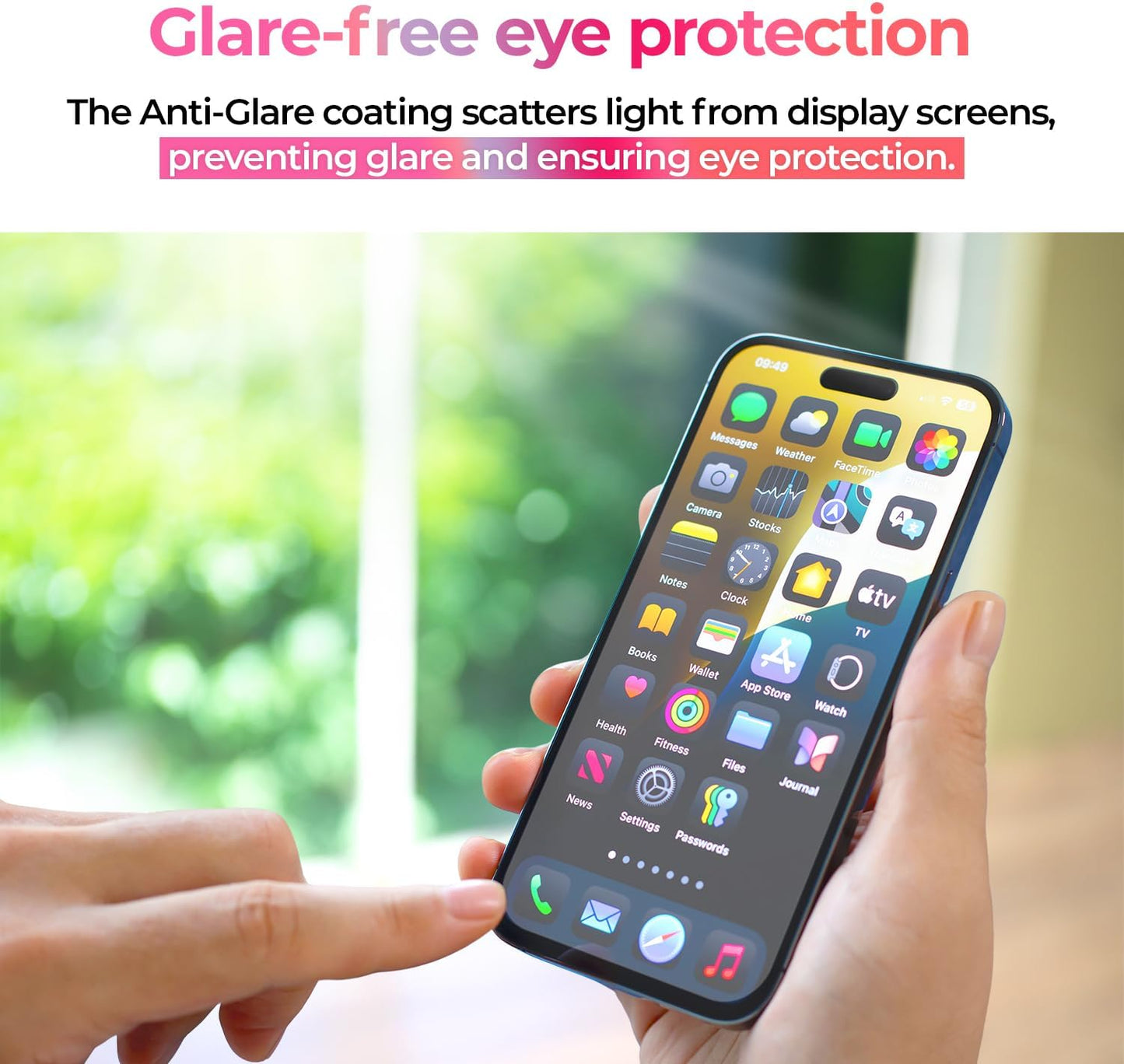 SIELO 2 Pack Matte Screen Protector for iPhone 12, 9H Hardness Shatterproof & paper-feel PET Film, Anti-Glare & Anti-Fingerprint Case Friendly iPhone 12 Paper Screen Protector Film.