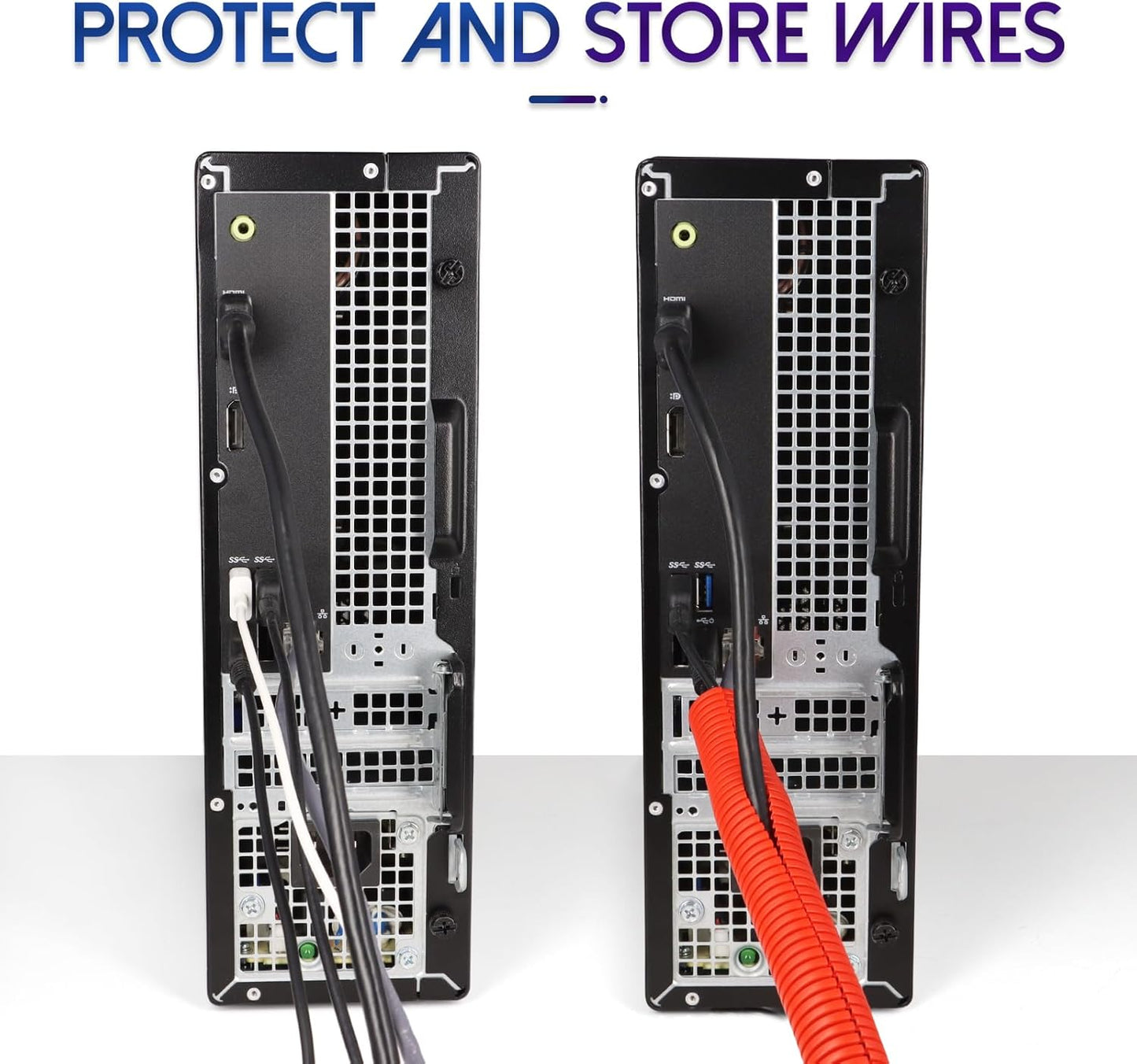 Split Wire Loom Tubing, 10,25ft Cord Protectors from Pets No Chew, Flexible Wire Covers Cord Protectors, Protective Split Cable Sleeve for Automotive Home Industrial Wires(Red, 0.51inch-25ft)