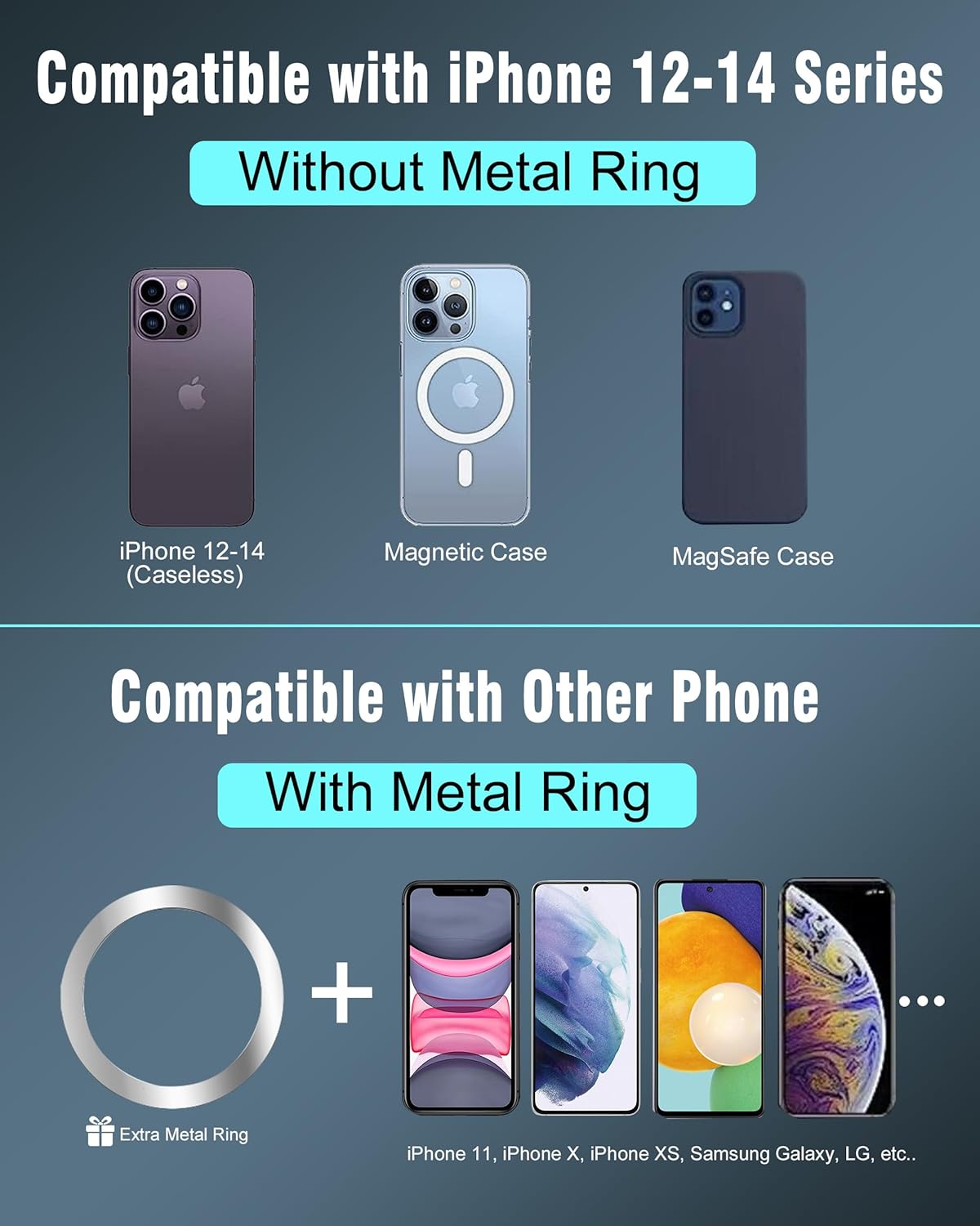 Car Vent Phone Mount - Magnetic Phone Holder for Car, Very Strong Magnet, Upgrade Adjustable Screw AC Mount, Compatible with MagSafe, iPhone, Galaxy, Pixel & Other Smartphones, 360 Rotation