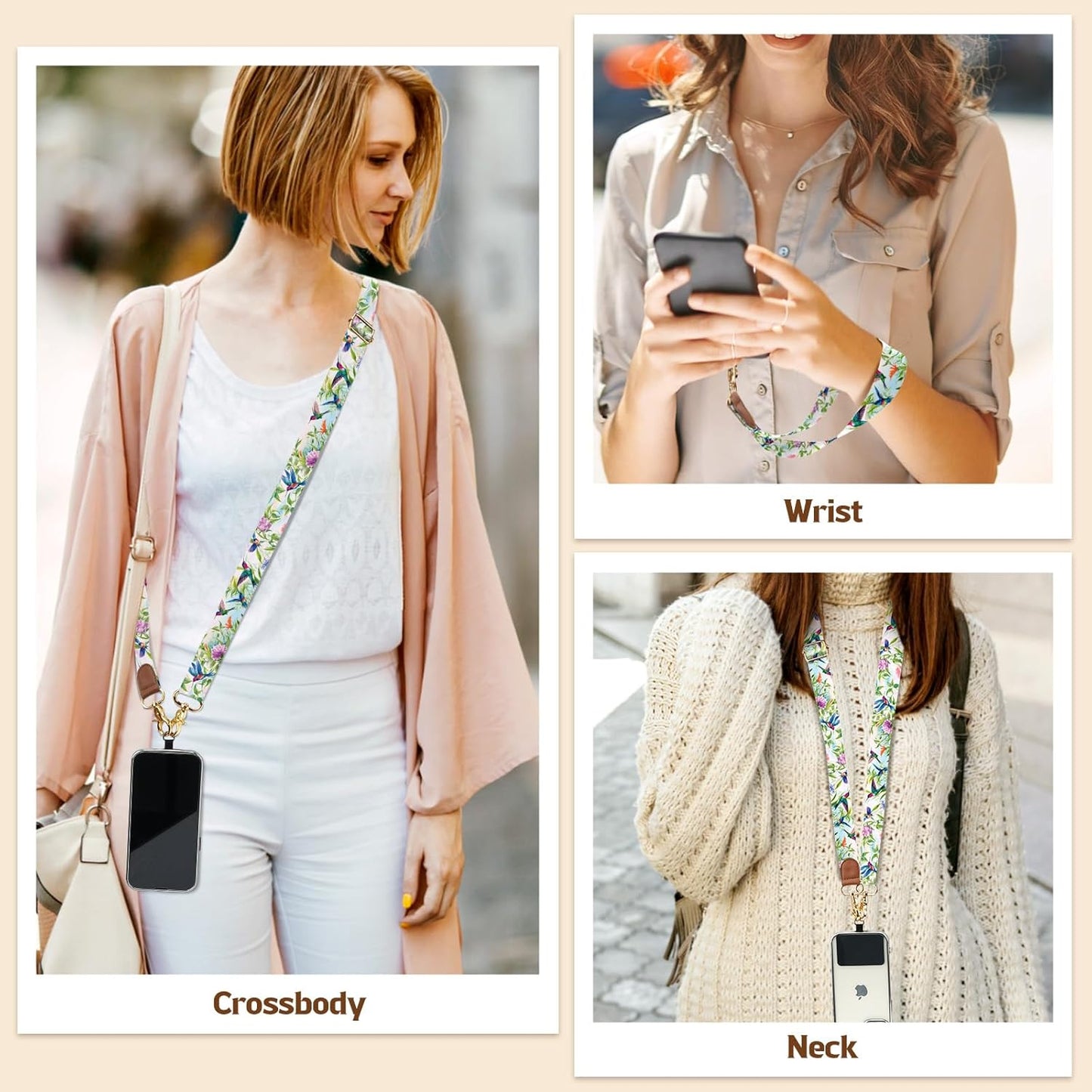 TiMOVO Phone Lanyard Crossbody Wrist Strap, Adjustable Anti-Theft Strap for Smartphone Case