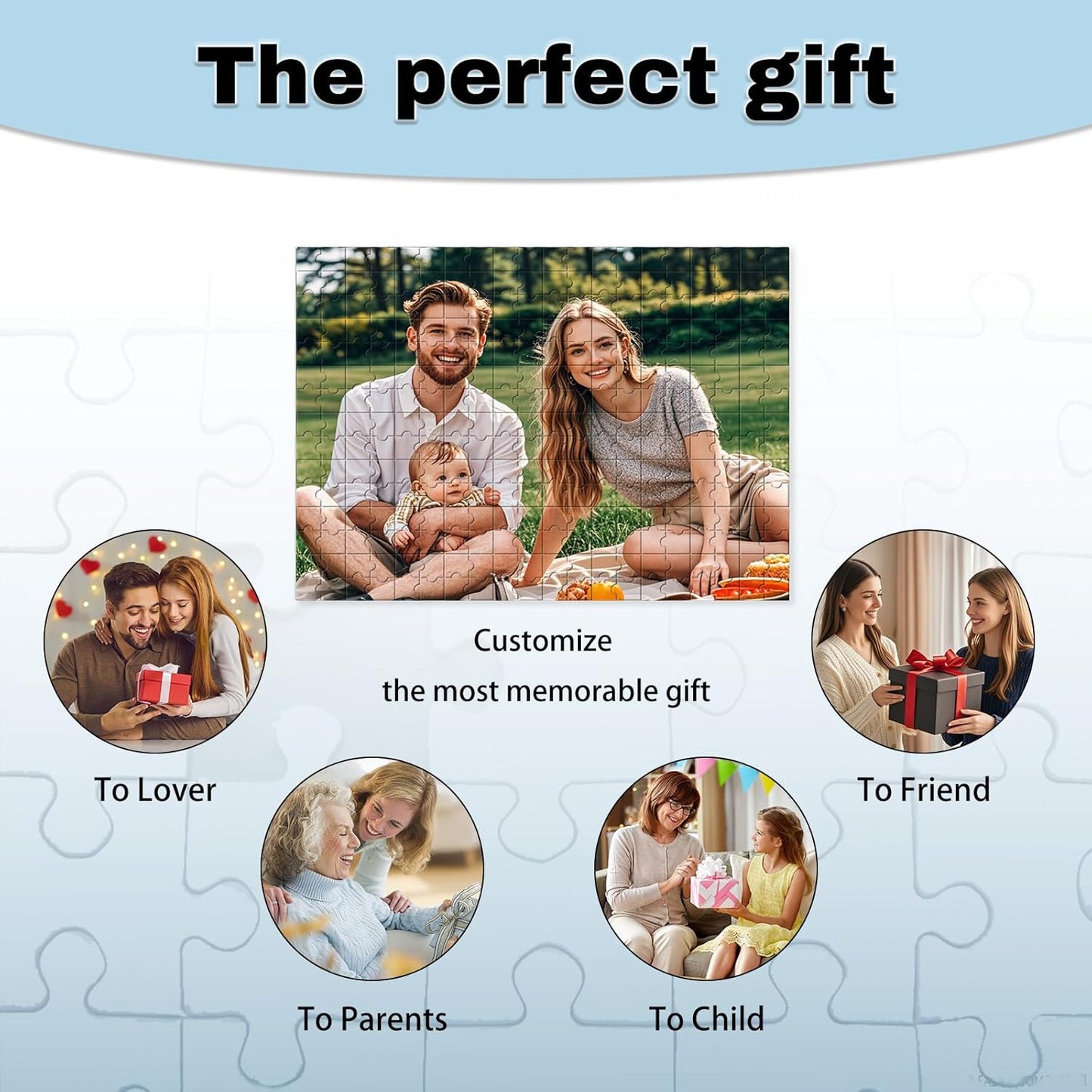 Personalized Puzzle for Photo - Custom 120/200/300/500/1000 Piece Jigsaw Puzzle for Adults & Couples & Family - Unique Gifts for Weddings, Anniversaries,Graduation- Create Your Own Puzzle with Photos