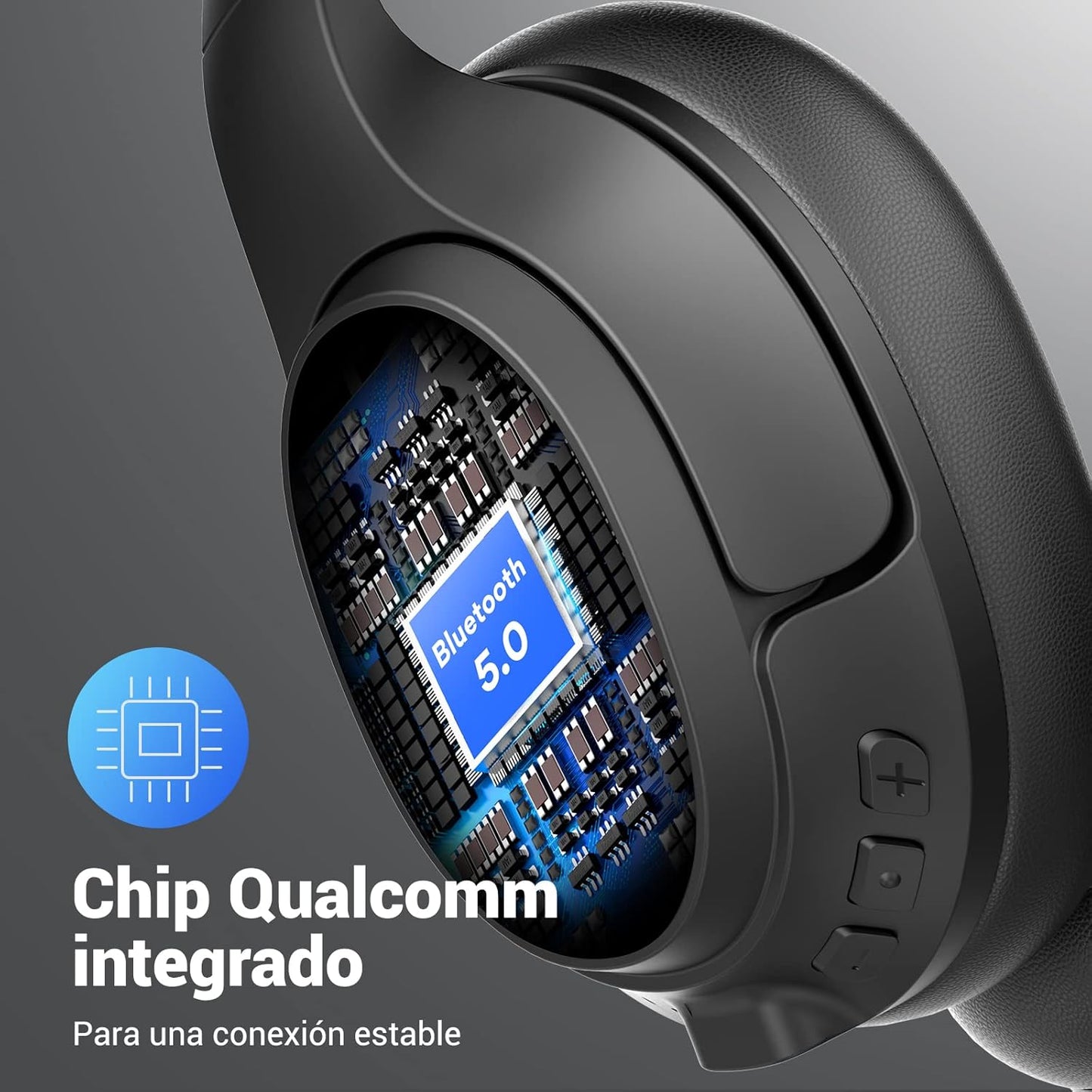 Bluetooth Headset for PC, Wireless Computer Headphone with AI-Powered Environmental Noise Cancelling Microphone & 2.4G USB Dongle, 55H Playtime, Over Ear Comfort Office Headset for Work, Laptop, Zoom