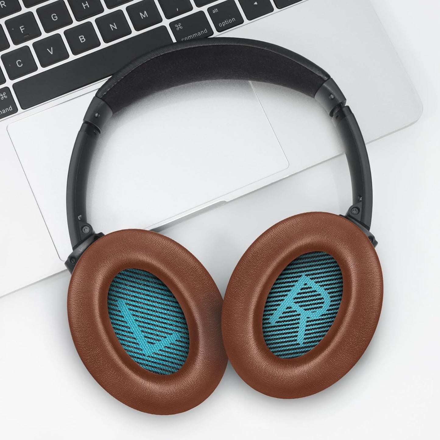 Headphones Replacement Ear Pads, Protein Leather earpad Cushions for Bose AE2/QC15/QC25 Headphones, Replacement Earpads, Softer Memory Foam - Brown