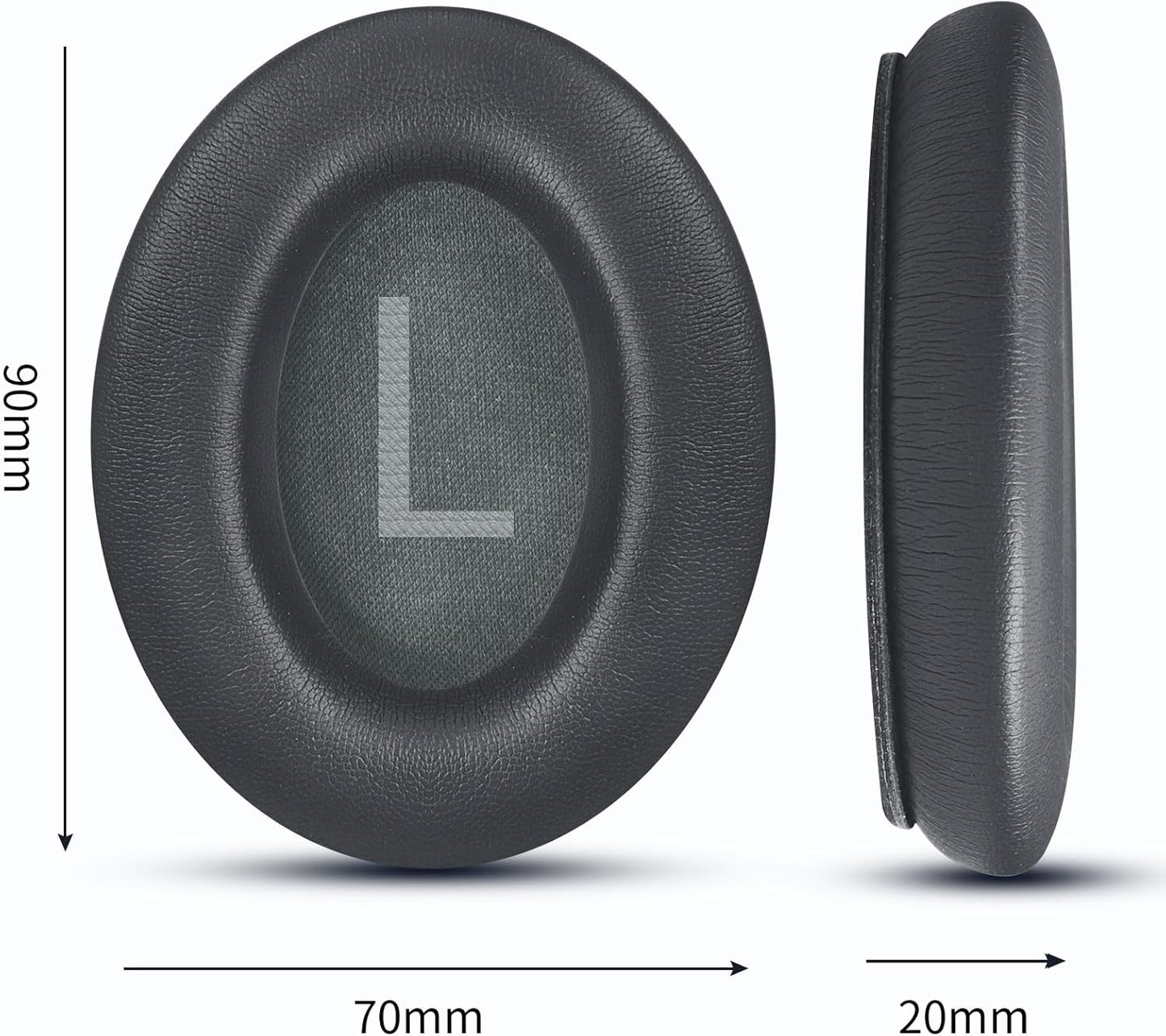 Headphones Replacement Ear Pads, Protein Leather earpad Cushions for Bose QuietComfort 45（QC45） Headphones, Softer Memory Foam - Gray