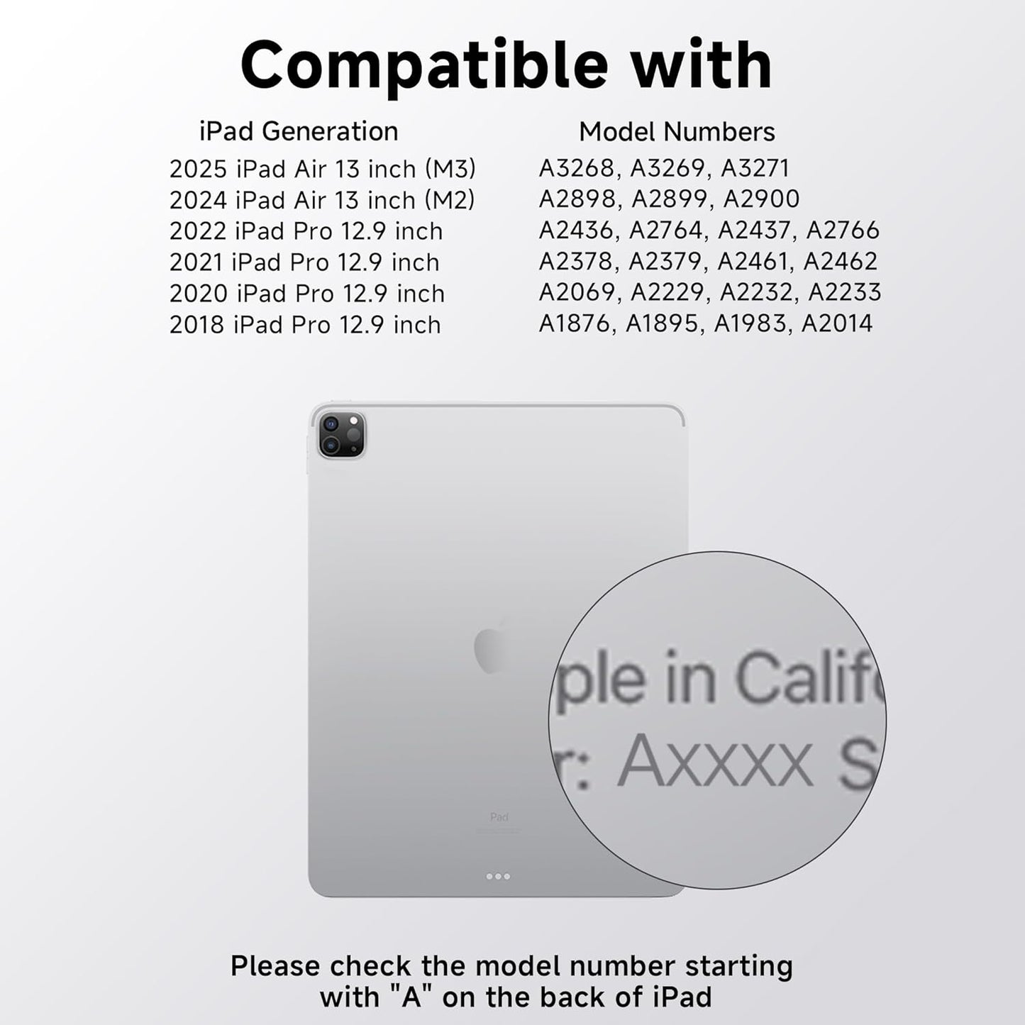 Keyboard Case for 12.9 inch iPad Pro 6/5/4/3rd Gen & 13 inch iPad Air (2025 M3, 2024 M2) Wireless Keyboard with Trackpad 7 Color Backlit, Transparent Protective Cover with Pencil Holder (Cyan)