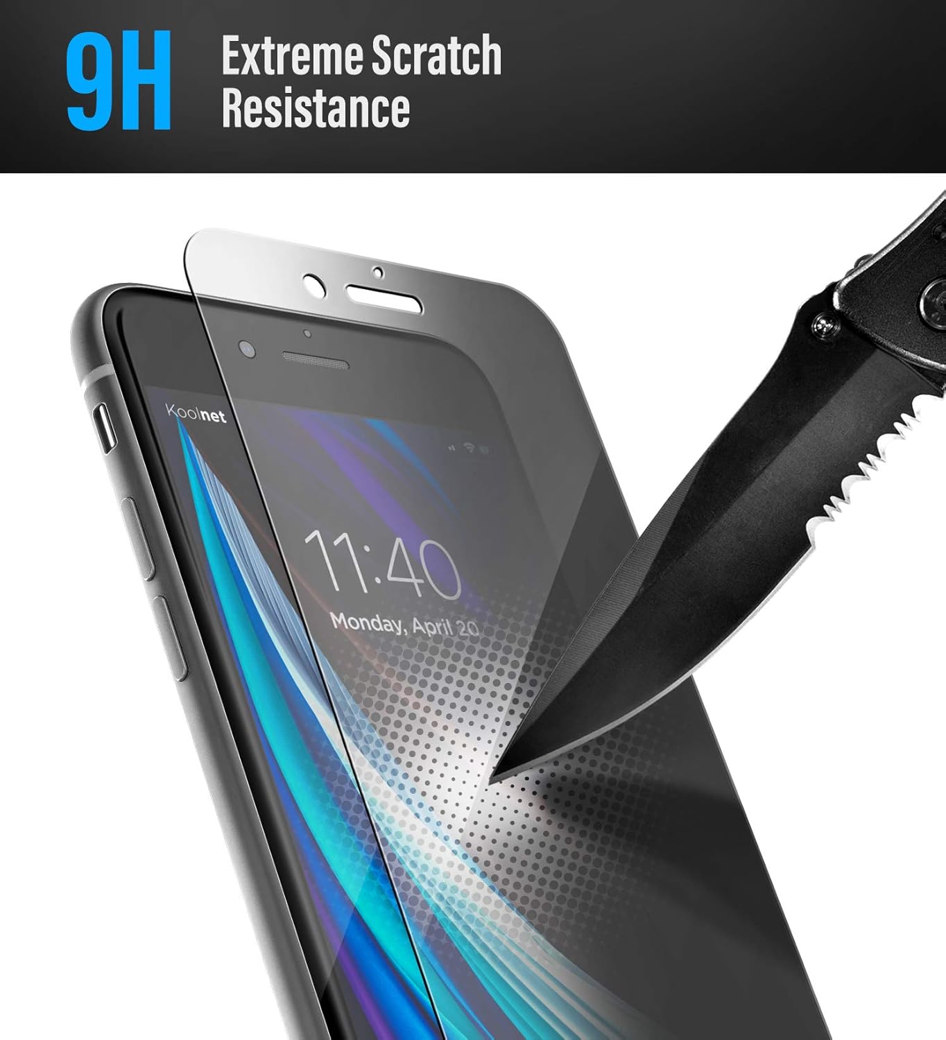 magglass Privacy iPhone SE Screen Protector - Anti Spy Tempered Glass (Case Compatible) (Privacy)