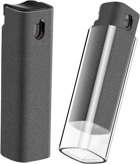 YTT Screen Cleaner, All-in-One Spray & Wipe Cleaner, with Transparent Protective Shell for All Phones, Laptop and Tablet Screens (Gray)