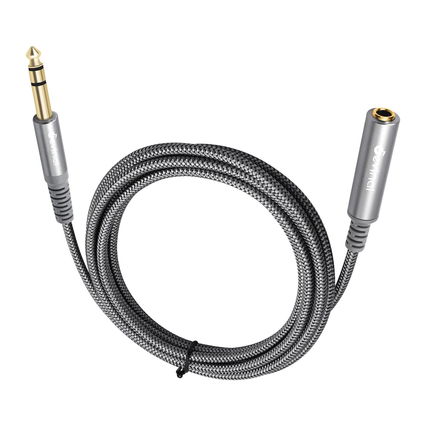 Devinal 1/4 inch Headphone Extension Cable, 6.35mm TRS Male to Female Stereo Cord, Quarter Inch Guitar Cable Extender, 10ft (3 Meters)