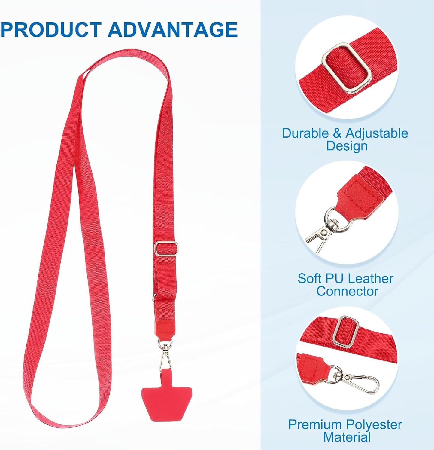 PATIKIL Smart Phone Lanyard with Patches for Most Smartphones Badges Keychain