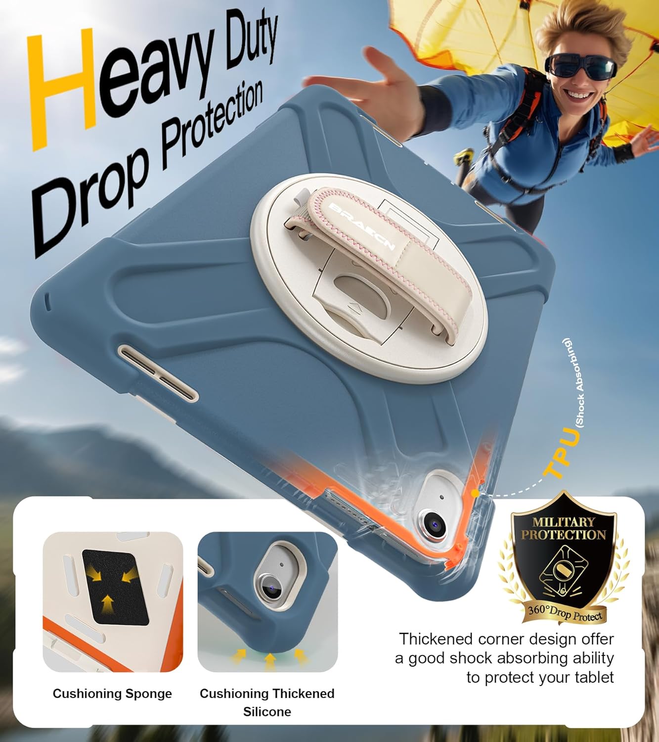 BRAECN for iPad (A16) 11th/10th Generation case 11/10.9 inch 2025/2022