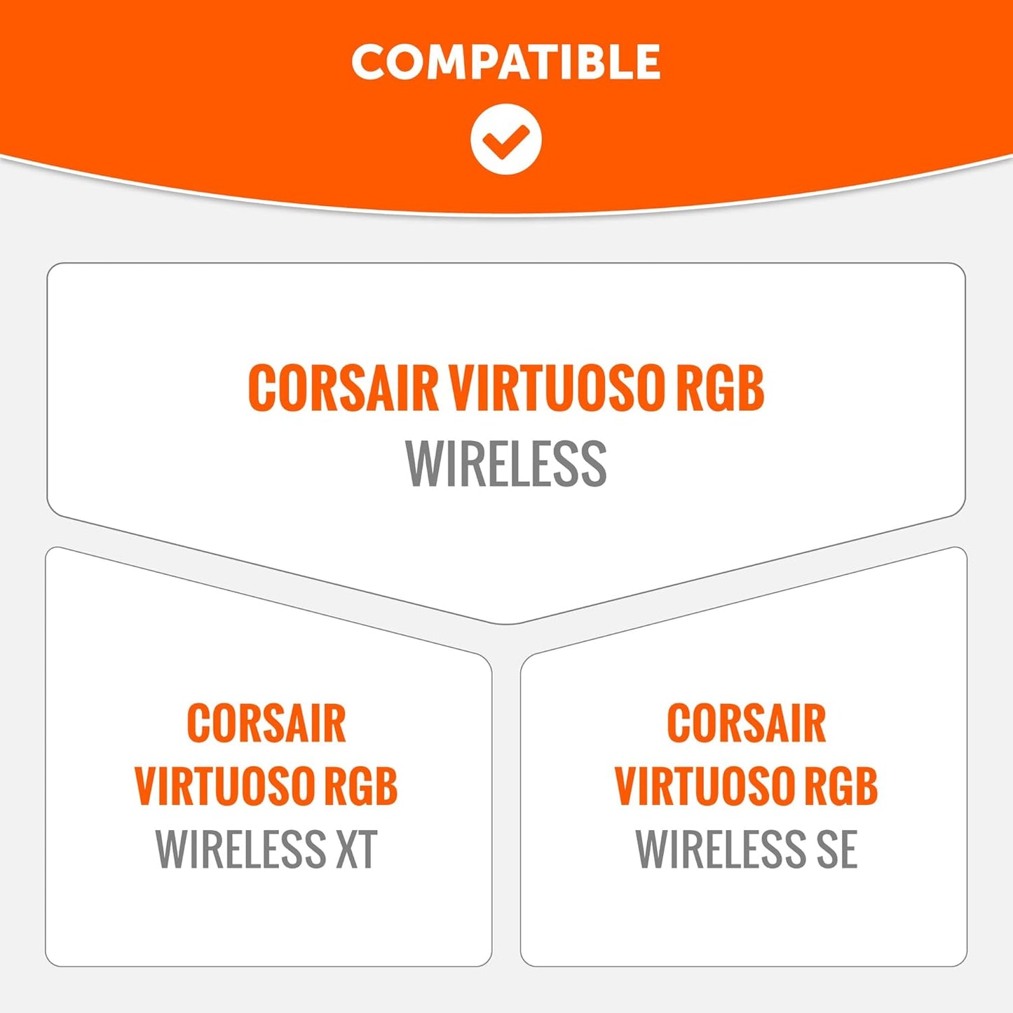 WC Freeze Virtuoso PadZ and Silicone BandZ Bundle Pack for Corsair Virtuoso Headphones | Cooling Gel Replacement Earpads and Silicone Headband Cover | 90's Black