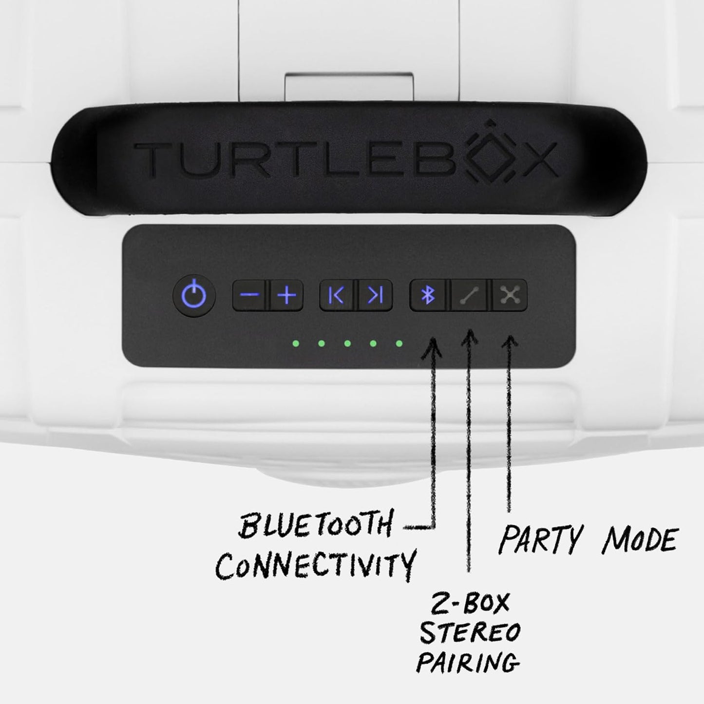 Turtlebox Original Gen 3: Portable Outdoor Bluetooth Speaker – Ultra-Loud (120dB), Waterproof (IP67), Rugged, Impact-Resistant, 3-Day Battery | Party Mode: Unlimited Pairing Stereo, White/Seafoam