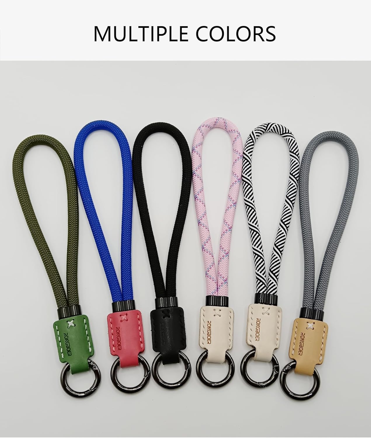 Handmade Cowhide Leather Phone Wrist Strap,Universal Adjustable Key Lanyard,Stylish Wristlet Keychains for Women&Men