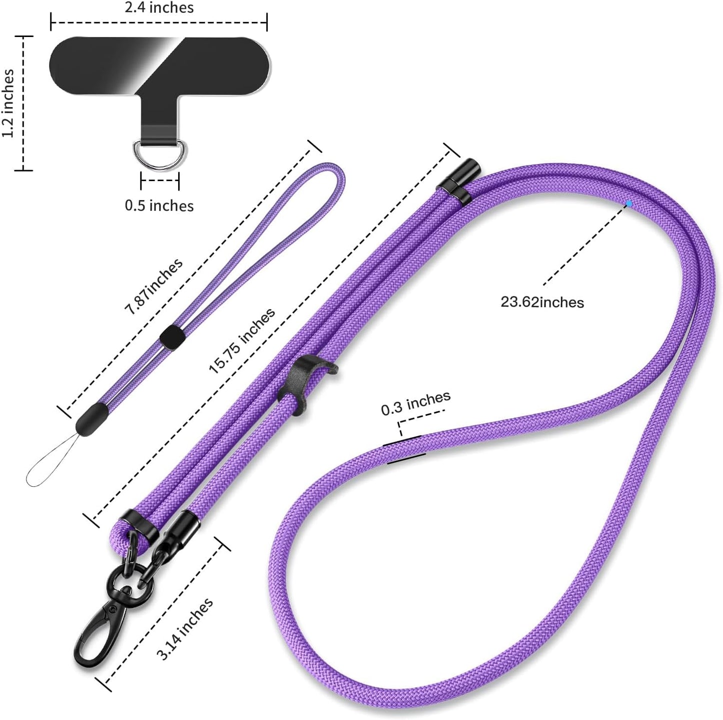 Cell Phone Lanyard Holder Anti Theft Crossbody Phone Wrist & Neck Strap, Compatible with Most iPhone tether Case