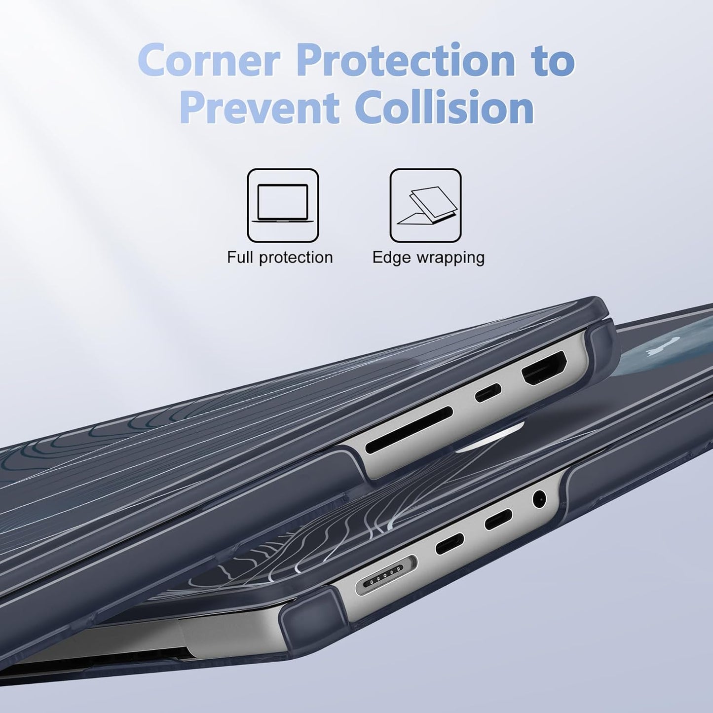 for MacBook Pro 16 inch Case 2021 2022 2023 2024 Release A3186 A3403 M4 A2991 M3 A2780 M2 A2485 M1 Pro/Max, Hard Shell Case with Screen Protector & Keyboard Cover, Abstract Mountain