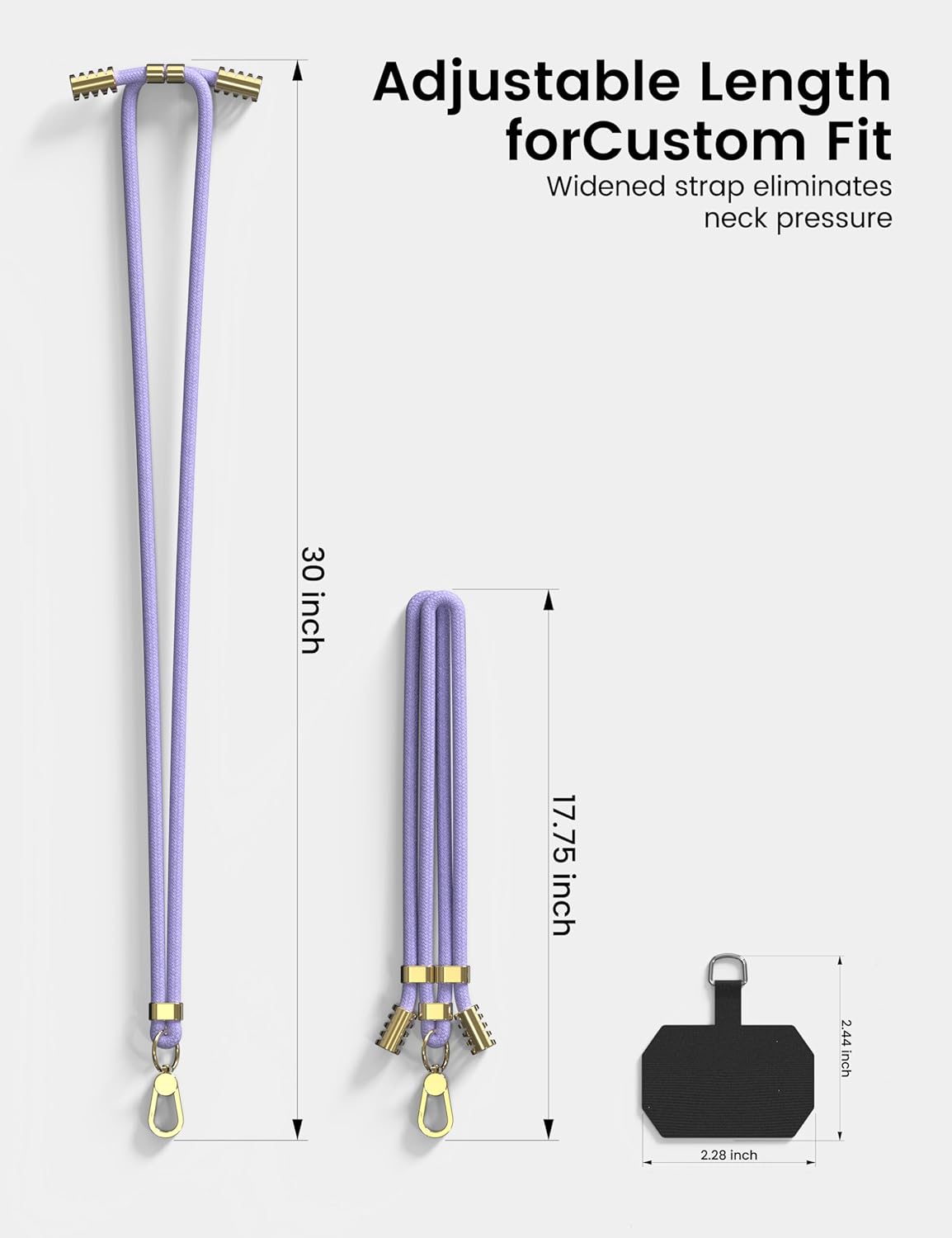 Cell Phone Lanyard, Adjustable Crossbody Cell Phone Lanyard, Adjustable Anti Theft Phone Strap