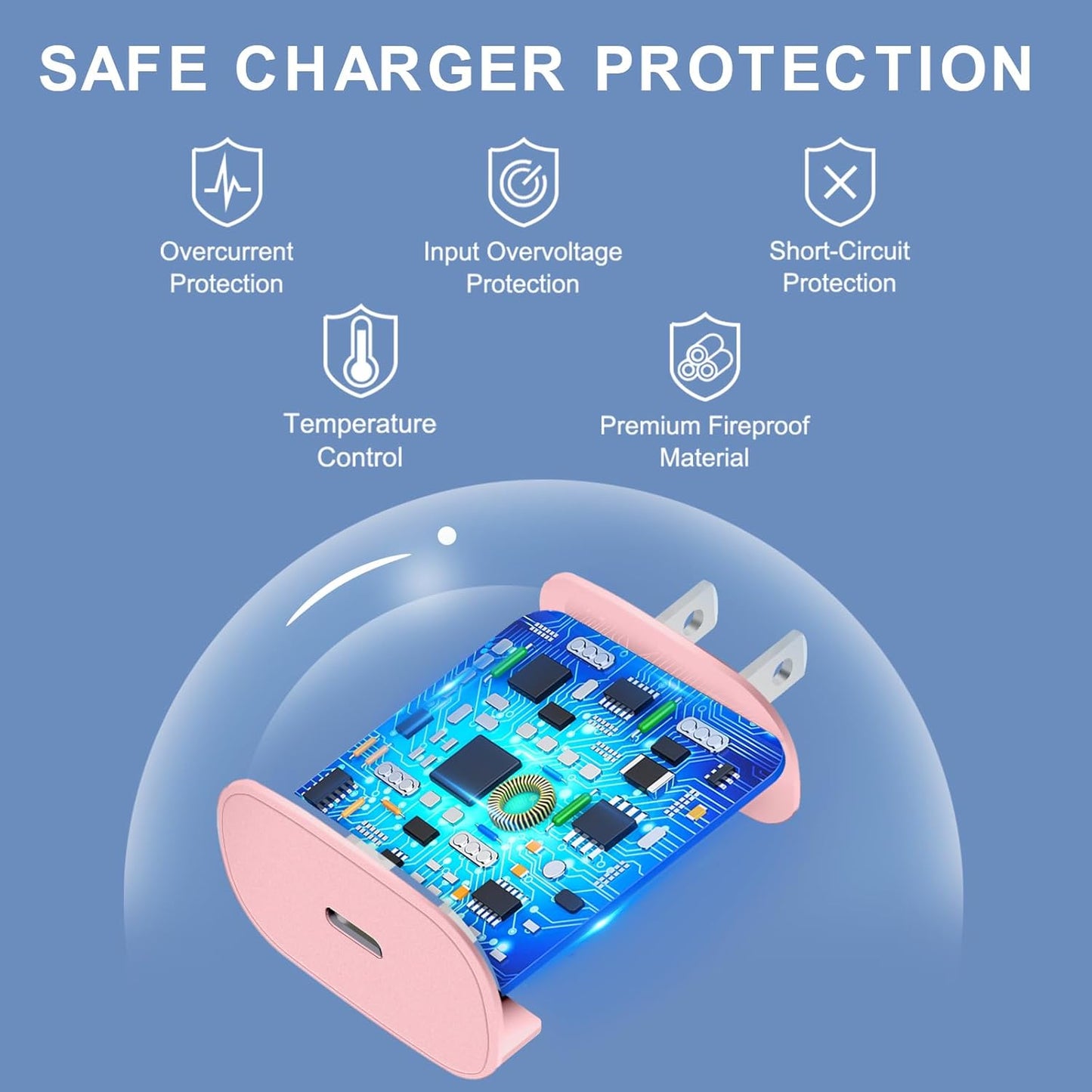 Phone 16 15 Charger 10FT USB C to C Fast Charging Cord,30w USB C Phone 16 15 Pro Max Fast Charger Block for Phone 16 15/16 15 Pro Max/16 15 Pro/15 Plus/Pro 12.9/11 inch,Samsung Galaxy S24 Ultra,Pink