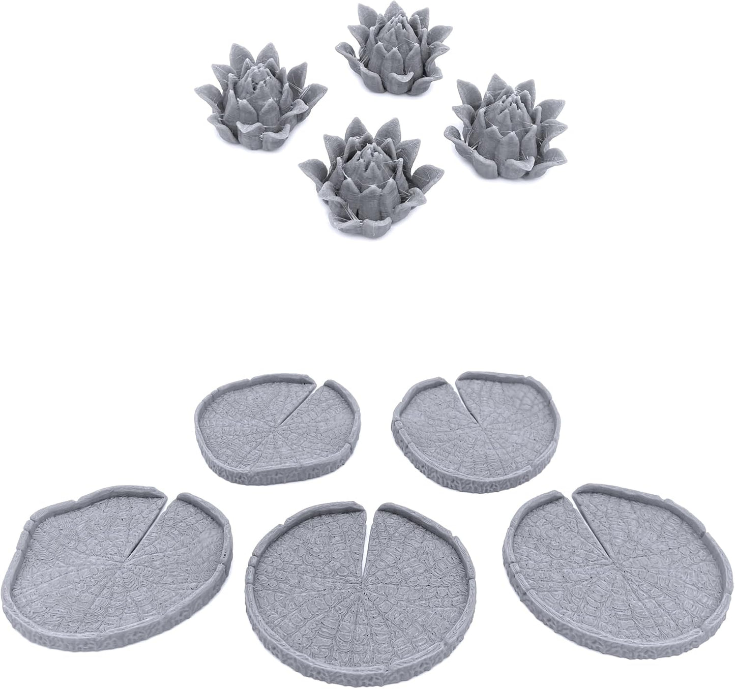 Lily Pads by Printable Scenery, 3D Printed Tabletop RPG Scenery and Wargame Terrain 28mm Miniatures