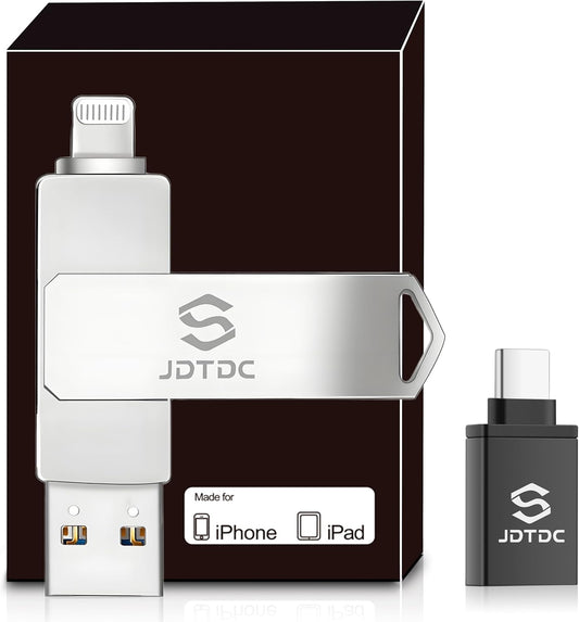 Genuine Apple MFi Certified iPhone-USB-Flash-Drive 256GB Real Capacity Genuine Lightning encrypted Backup-Photo-Stick-for-iPhone iPad Android PC Mac External-Storage Photos/Videos Thumb-Drive Pendrive