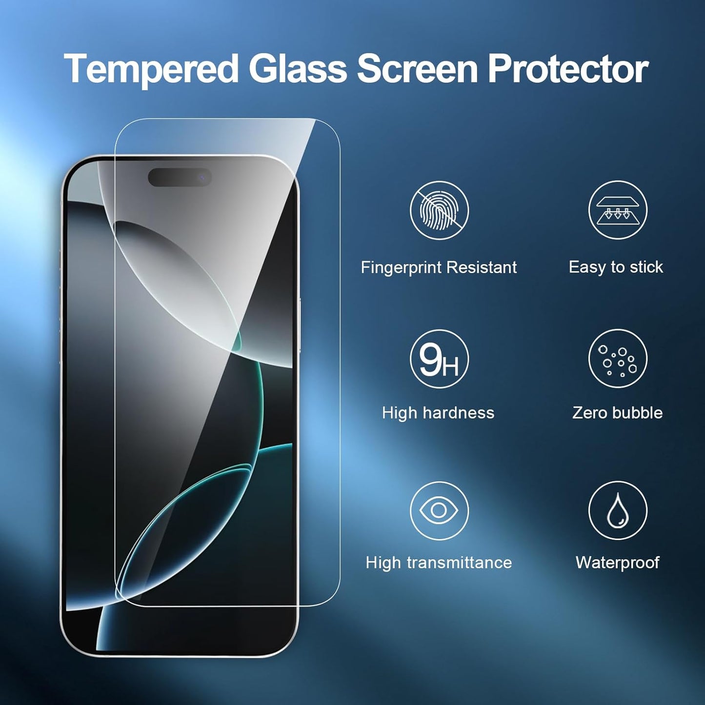 NEW'C 3 Pack Designed for iPhone 16 Pro Max Screen Protector (6.9 inches), Enhanced Tempered Glass Protection with easy installation tool included,Case Friendly Ultra Resistant