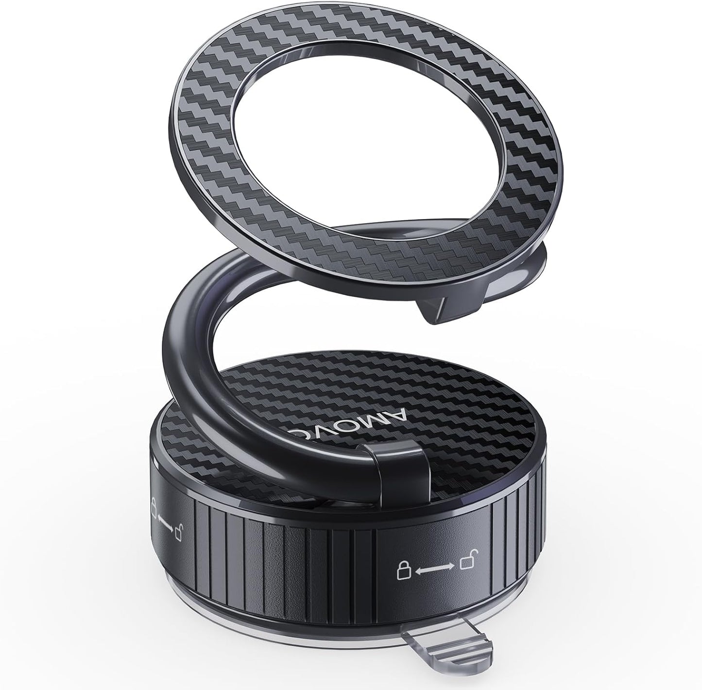 Magsafe Car Mount, Magnetic Phone Older,N55 Super Strong Suction Cup, 360° Adjustable, Portable Foldable Phone Holder for Your Car