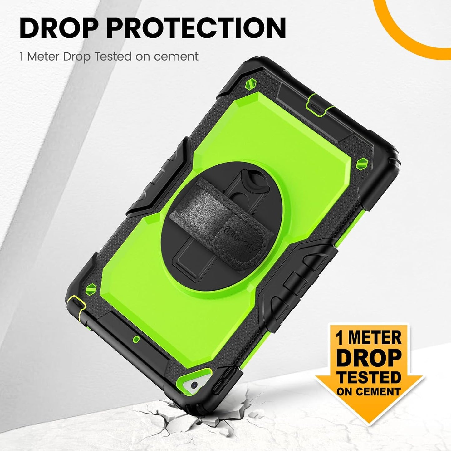 Timecity for iPad Air 3/ Pro 10.5 Inch Case, 360° Rotating Stand, Pencil Holder, Shockproof with Screen Protector & Shoulder Strap - Heavy Duty Protection Case for iPad Air 3rd Gen - Green