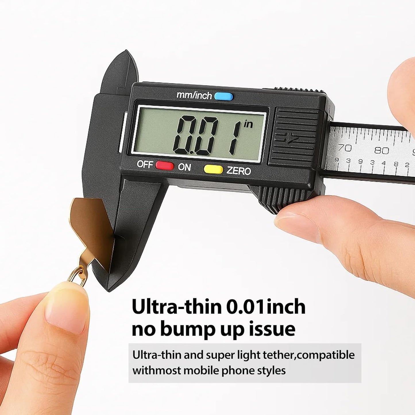 Adjustable Crossbody Cellphone Lanyard for iPhone, Includes 2 Lanyard,2 Pcs TPU phone tether tab, Black＋Clear