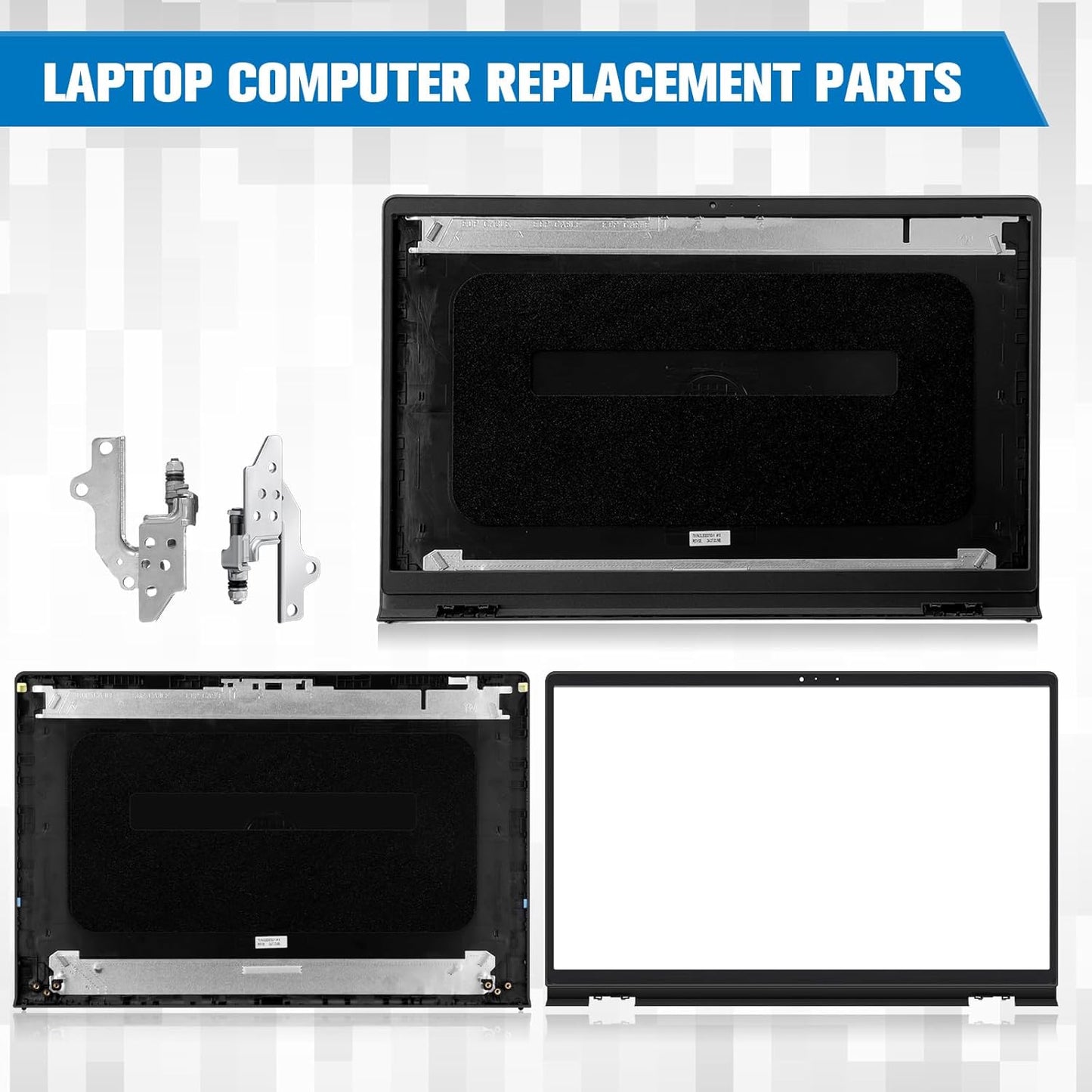 Konohan 4 Pack Replacement LCD Back Laptop Computer Replacement Parts Cover Top Case Lid Front Bezel with Hinges Compatible with Dell Inspiron 15 3510 3511 3515 3520 3525 00WPN8