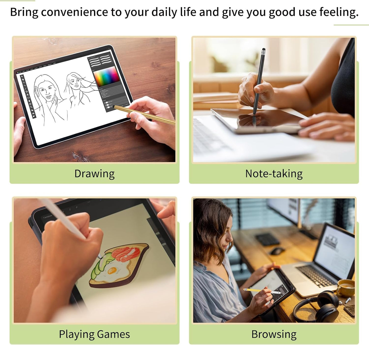 MECCANIXITY 40Pcs Replacement Stylus Pen Tips 8mm Conductive Capacitive Touch Screen Pens Tips Silicone Rubber, Black