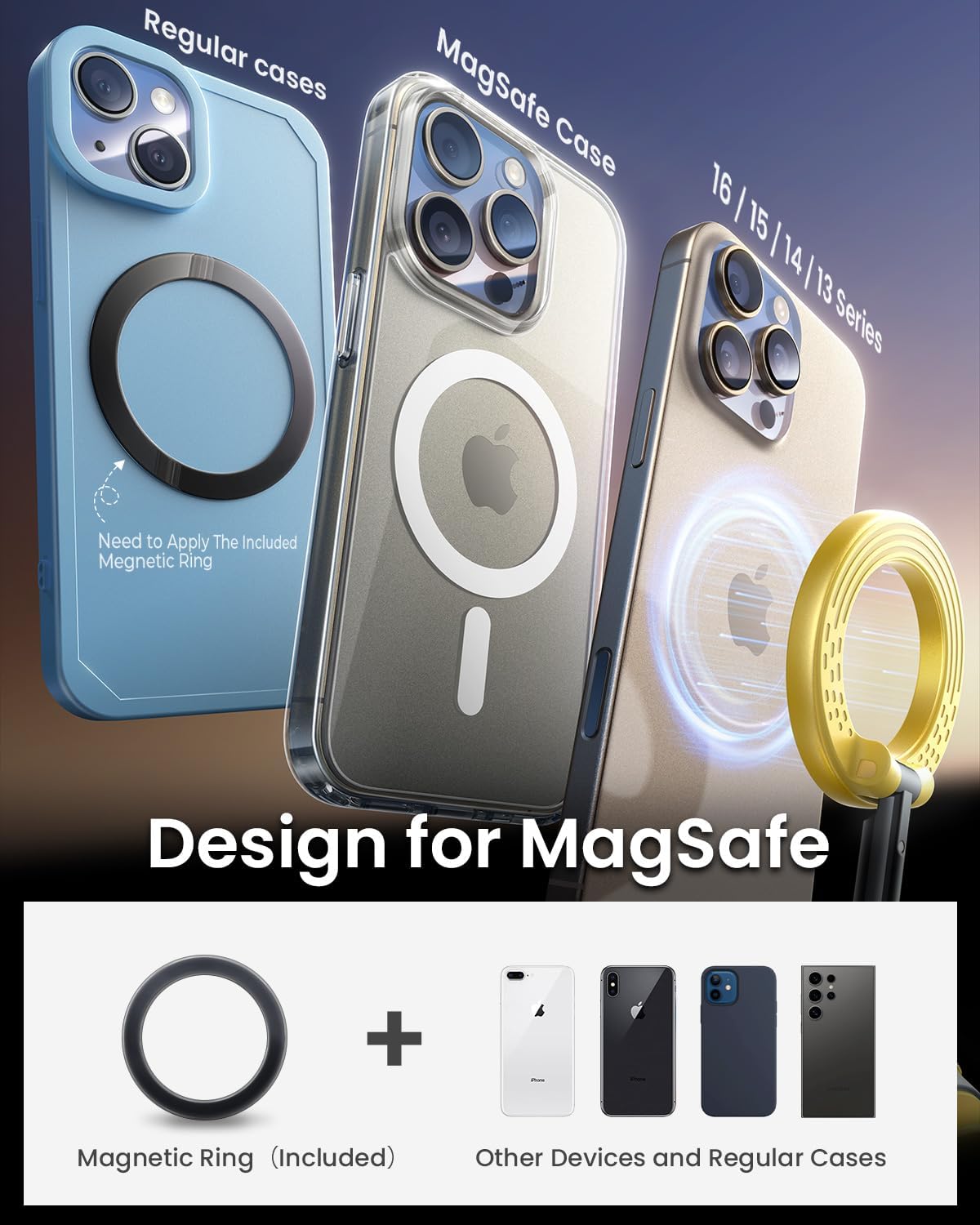 2026 Upgraded Vacuum Suction Cup Phone Mount [24 N55 Stronger Magnets], Vacuum Magnetic Phone Holder Stand [109+LBS Strongest Suction], 360° Adjustable for Your Car/Gym/Mirror