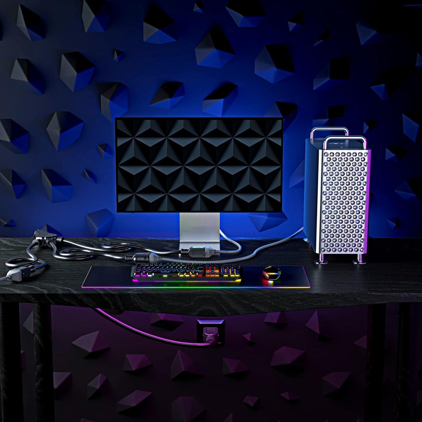 Maximm Extension Cord Splitter 12/3 AWG 1 to 3 Outlet, 25 Ft Black Indoor Outdoor Rated, Heavy Duty Power Cords with Multiple outlets, 12 Gauge Wire Grounded