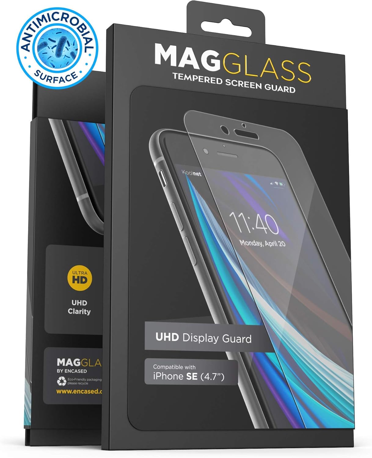 magglass Tempered Glass for iPhone SE Screen Protector (2020 / 3rd Gen 2022) Anti Bubble UHD Clear Display Guard (Case Compatible) (HD Clear)