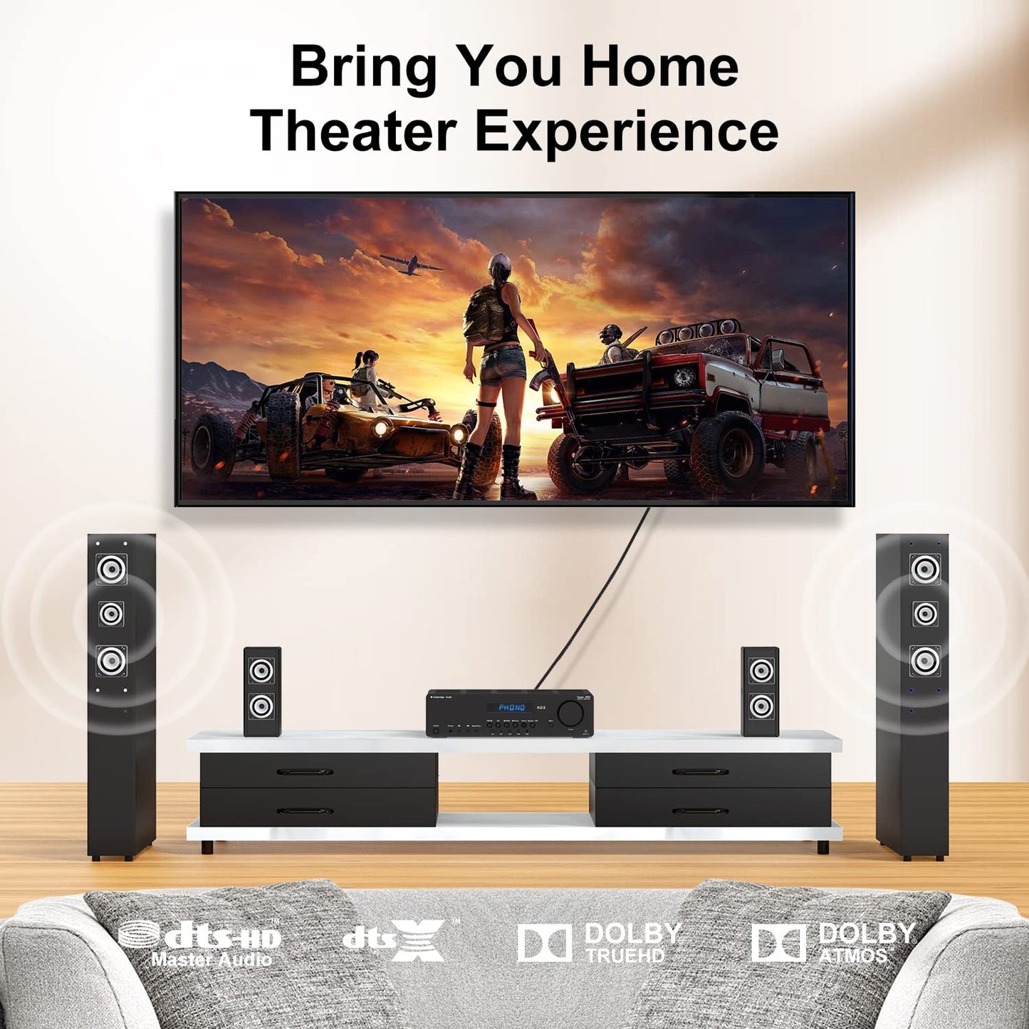 EMK 24K Gold-Plated Optical Audio Cable [4ft/1.2M] - Digital Toslink SPDIF Cable Compatible with Soundbar to TV, Home Theater - High-Speed Fiber Optic Cable (Silver)