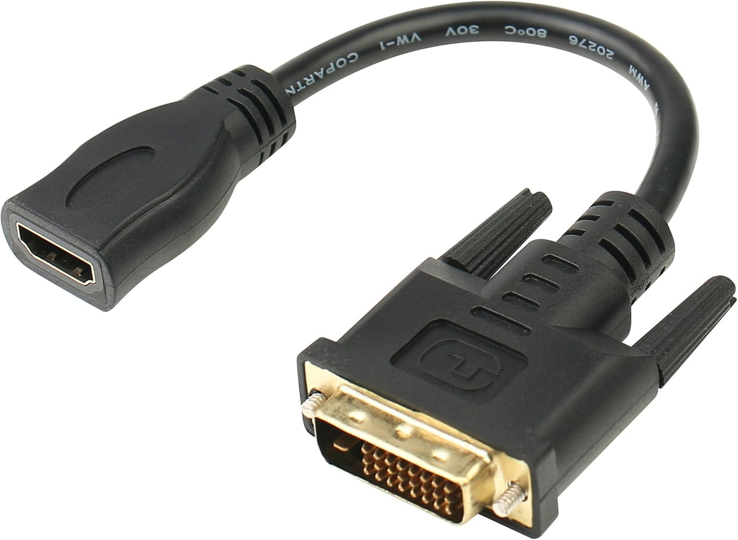 Bi-Directional HDMI Female to DVI-D(24+1) Male Adapter, 1080P DVI to HDMI Conveter (10, Black)