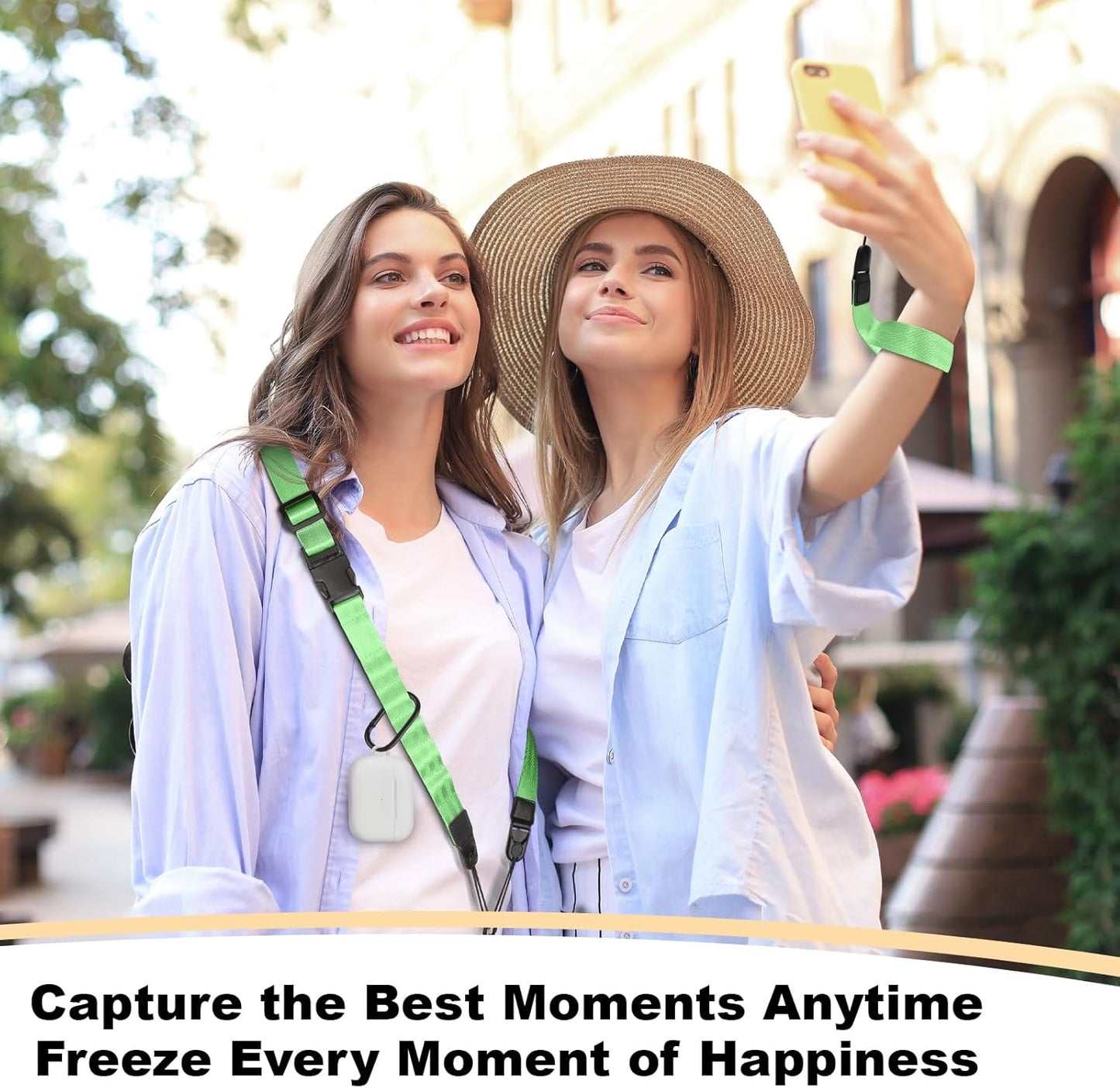 Adjustable Crossbody Phone Lanyard, Universal Phone Wrist Strap and Phone Neck Strap with Tether Tab, Phone Lanyard with Quick Release, Suitable for iPhone and Most Smartphones, Light Green