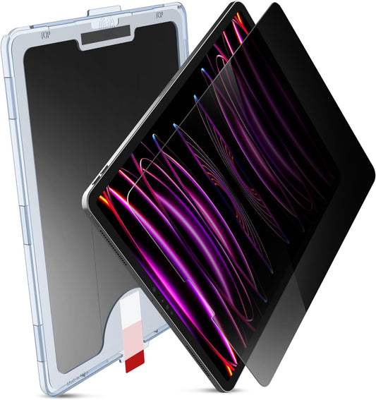MOBDIK Privacy Screen Protector Compatible with iPad Pro 11 Inch (2022&2021&2020&2018) & iPad Air 5th / 4th Generation (2022&2020), Anti Spy, 9H Tempered Glass, EZ Kit 1 Pack