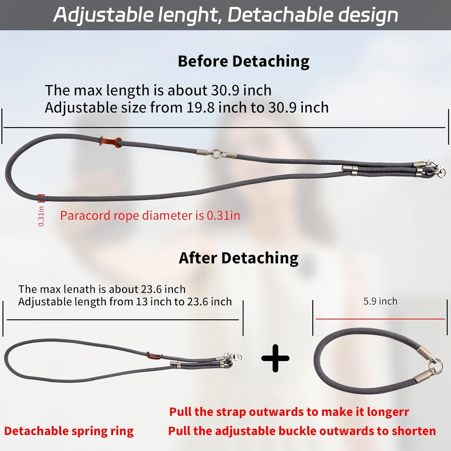 3-in-1 Adjustable Phone Lanyard Crossbody Cell Phone Neck Strap Universal Mobile Wrist Lanyard