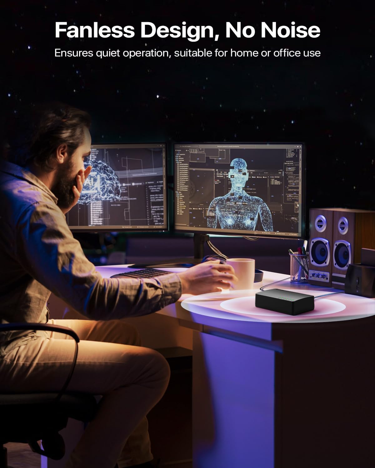 Tenda SG105, 5 Port Gigabit Switch, Unmanaged Ethernet Switch, Office Ethernet Splitter, Plug & Play, Plastic Case, Desktop/ Wall-Mount, Fanless Quiet, Limited Lifetime Protection