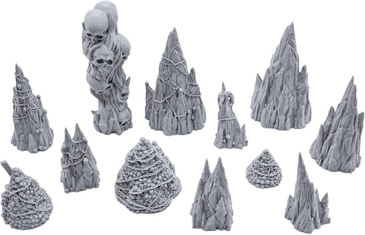 EnderToys Tormented Scatter by Printable Scenery, 3D Printed Tabletop RPG Scenery and Wargame Terrain 28mm Miniatures