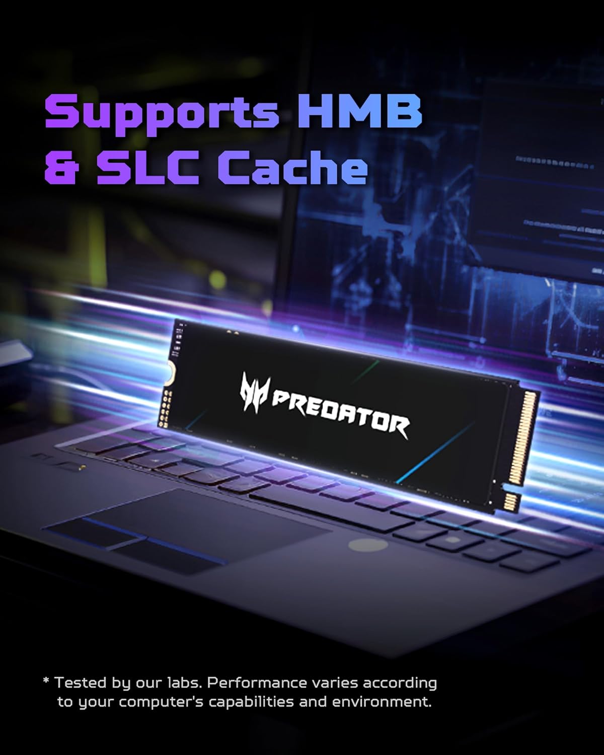 Predator GM7 4TB SSD: M.2 2280 PCIe Gen 4 x4 NVMe 2.0, Read Speed Up to 7400 MB/s, Internal PC Solid State Drive for Laptop, Desktop and PS5 - BL.9BWWR.120