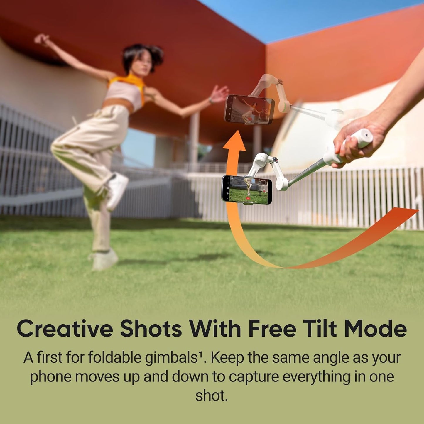 Insta360 Flow 2 Pro Creator Bundle White - Foldable AI Phone Gimbal, Apple DockKit, 360º Pan Tracking, Free Tilt Mode, Built-In Tripod/Selfie Stick, Portable Vlog/Travel Stabilizer, Spotlight, MagSafe