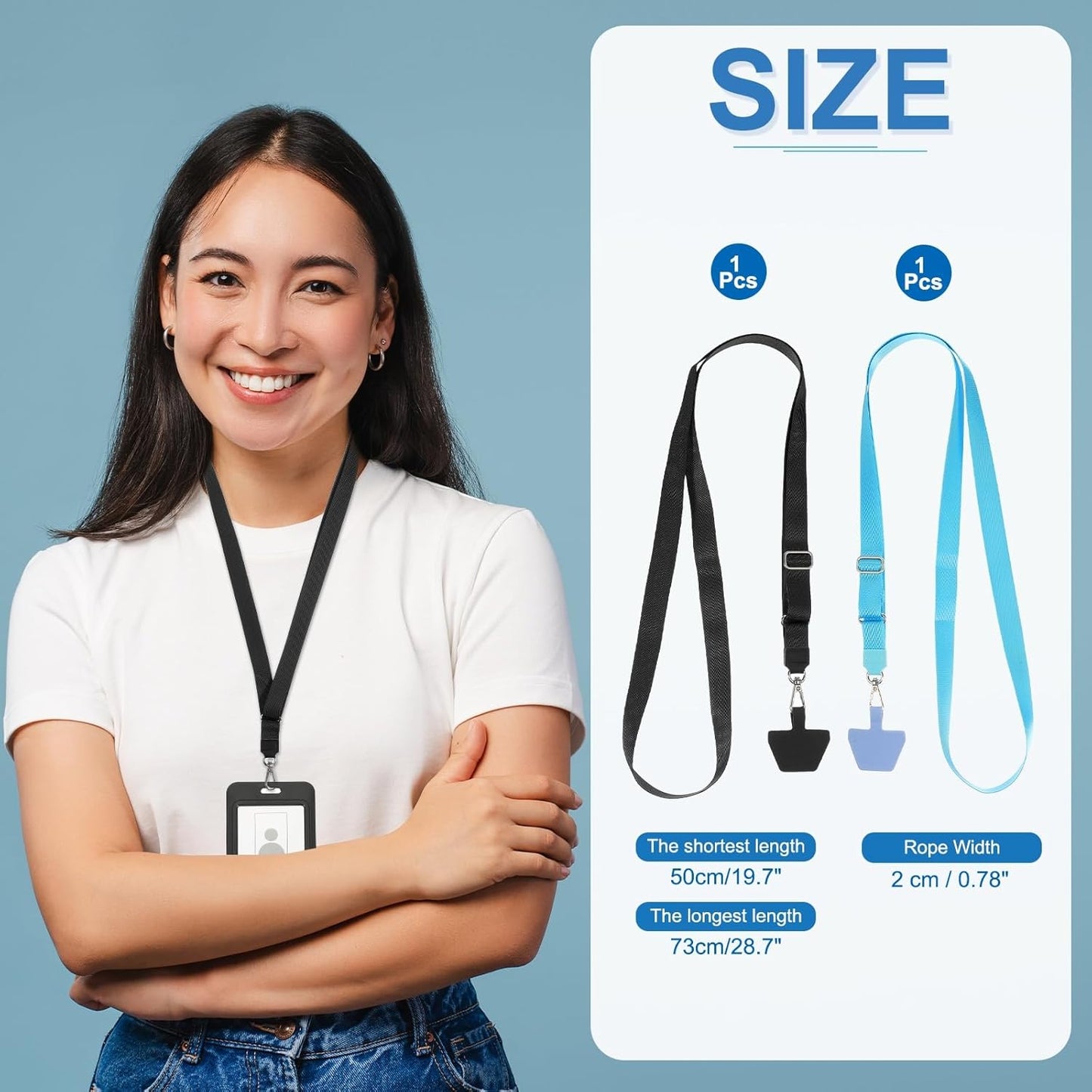 PATIKIL Smart Phone Lanyard with Patches for Most Smartphones Badges Keychain