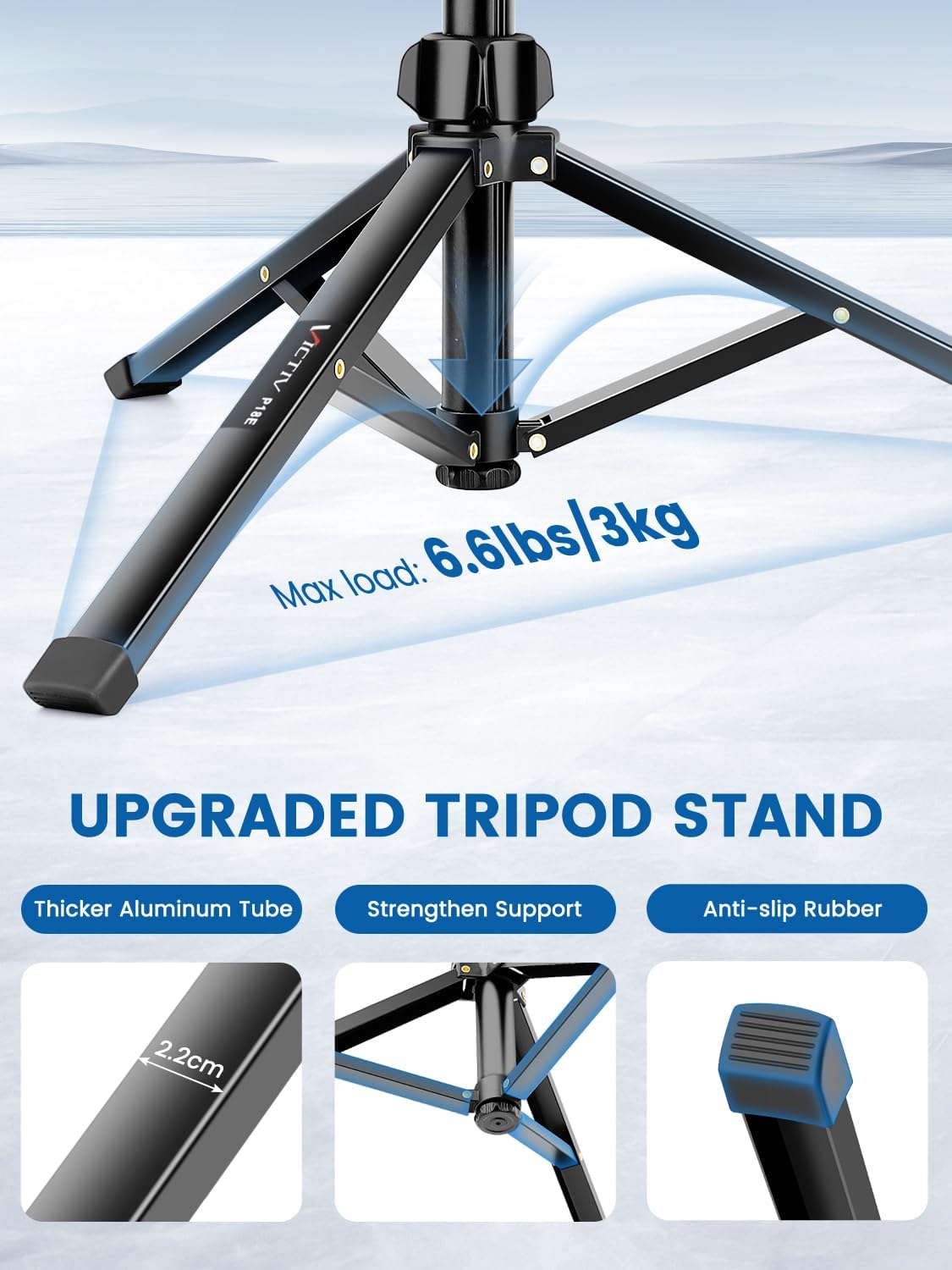 Phone Tripod, 72" Camera Stand Tripod with Remote and Phone Holder, Stable & Adjustable Tall, Suit for iPhone/Digital Camera